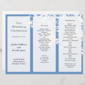 Vorlage für das Hochzeitsprogramm "Out Tree", "Blu (Vorne/Hinten)