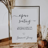 Vorlage für das Hochzeitszeichen für offene Sitze