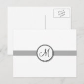 Vorlage für das individuell anpassbare Split Monog Postkarte (Vorne/Hinten)