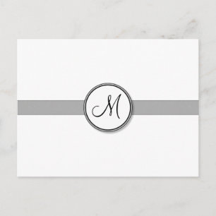 Vorlage für das individuell anpassbare Split Monog Postkarte