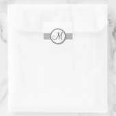 Vorlage für das individuell anpassbare Split Monog Quadratischer Aufkleber (Tasche)
