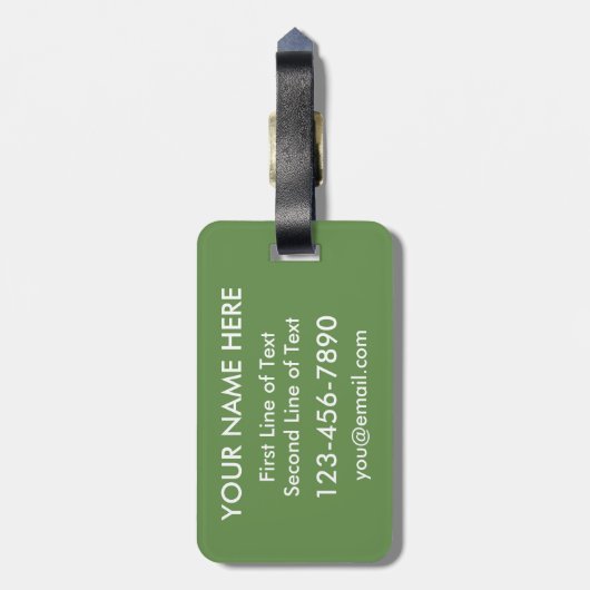 Vorlage für das irische Gepäckstück am Herz, Irlan Gepäckanhänger (Rückseite vertikal)