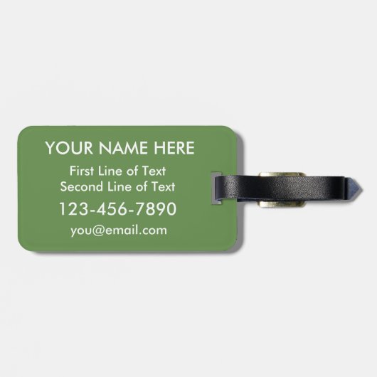 Vorlage für das irische Gepäckstück am Herz, Irlan Gepäckanhänger (Rückseite horizontal)