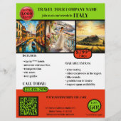 Vorlage für das italienische Reisefoto Flyer (Vorne)