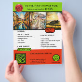 Vorlage für das italienische Reisefoto Flyer (Hand)