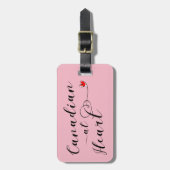 Vorlage für das kanadische Gepäckstück am Herz Gepäckanhänger (Vorderseite vertikal)