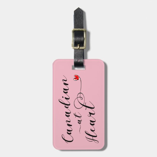 Vorlage für das kanadische Gepäckstück am Herz Gepäckanhänger (Vorderseite vertikal)