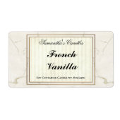 Vorlage für das klassische Gold-Marmor-Kerzen-Labe (Vorne)