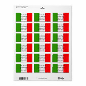 Vorlage für das klassische italienische Adressetik Adressaufkleber (Vorne)