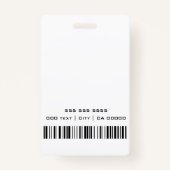 Vorlage für das klassische Schwarz-Gelb-Foto Ausweis (Rückseite)