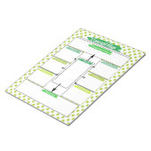 Vorlage für das Konzept der grünen Krankenpflege Notizblock (angewinkelt)