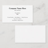 Vorlage für das Layout der klassischen Visitenkart Visitenkarte (Vorne/Hinten)