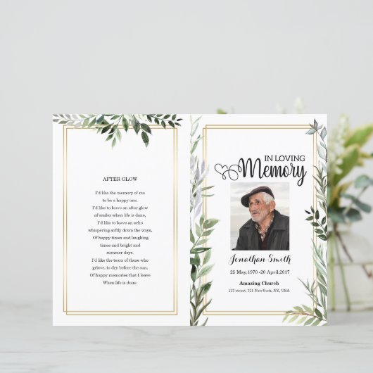 Vorlage für das Leaf-Beerdigungsprogramm (Stehend Vorderseite)