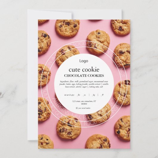 Vorlage für das Lebensmittellabel für die gedruckt (Vorderseite)