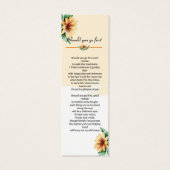 Vorlage für das Lesezeichen der Beerdigung (Rückseite)