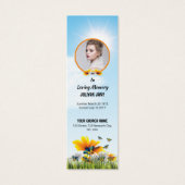 Vorlage für das Lesezeichen der Beerdigung (Vorderseite)