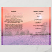 Vorlage für das lila Beerdigungsprogramm (Rückseite)