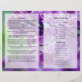 Vorlage für das lila Beerdigungsprogramm (Rückseite)