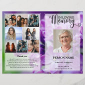 Vorlage für das lila Beerdigungsprogramm (Vorderseite)