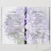 Vorlage für das lila Beerdigungsprogramm (Rückseite)