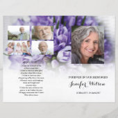 Vorlage für das lila Beerdigungsprogramm (Vorderseite)