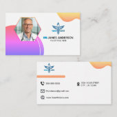 Vorlage für das Lila Caduceus Logo Visitenkarte (Vorne/Hinten)