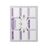 Vorlage für das lila Patientenkonzept Notizblock (Rotiert)