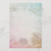 Vorlage für das Live Seas Flat Wedding Menu (Rückseite)