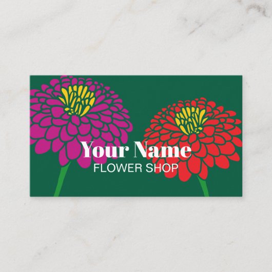 Vorlage für das Logo der Floristiker Blume Visitenkarte (Vorderseite)