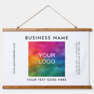 Vorlage für das Logo des personalisierten Unterneh Wandteppich Mit Holzrahmen