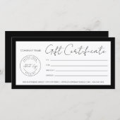 Vorlage für das Logo-Geschenkgutachten hinzufügen (Vorne/Hinten)