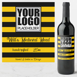 Vorlage für das Logo "Mead Label"-Fun-Hummerstreif Weinetikett