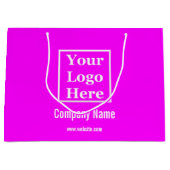 Vorlage für das Logo von Business Magenta White Co Große Geschenktüte (Vorderseite)