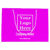 Vorlage für das Logo von Business Magenta White Co Große Geschenktüte (Rückseite)