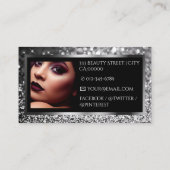 Vorlage für das luxuriöse Silver Gray Sparkle Logo Visitenkarte (Rückseite)