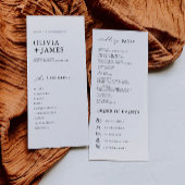 Vorlage für das Minimalistische Hochzeitsprogramm