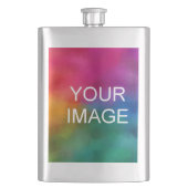 Vorlage für das modische Foto oder Logo Best Vater Flachmann (Vorderseite)