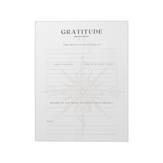 Vorlage für das monatliche Dankeschön Notizblock (Rotiert)