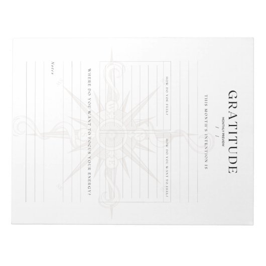 Vorlage für das monatliche Dankeschön Notizblock (Vorderseite)