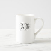 Vorlage für das Monogramm der Tasse Weißer Knochen (Rechts)