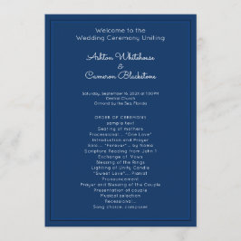 Vorlage für das Navy Blue Wedding Program