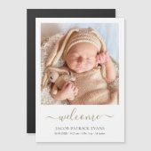 Vorlage für das neue Baby-Anreisemagnet für benutz (Vorne/Hinten)