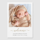 Vorlage für das neue Baby-Anreisemagnet für benutz (Vorderseite)