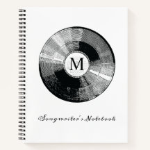 Vorlage für das Notebook-Monogramm des Songwriters