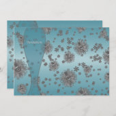 Vorlage für das Party für aquamarine blaue Blume (Vorne/Hinten)