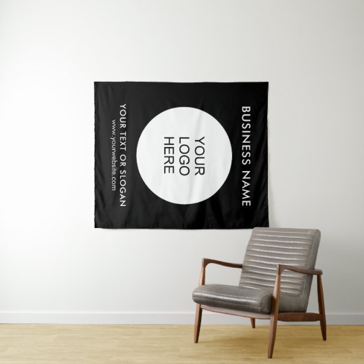 Vorlage für das Party für Kundenereignisse Schwarz Wandteppich (Beispiel (Horizontal))