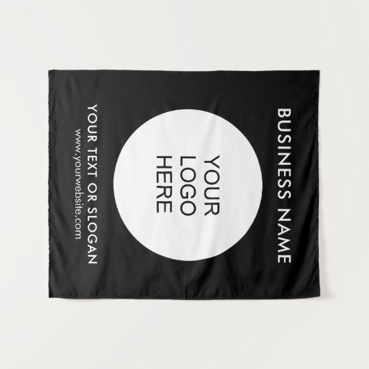 Vorlage für das Party für Kundenereignisse Schwarz Wandteppich (Vorderseite (Horizontal))