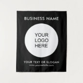 Vorlage für das Party für Kundenereignisse Schwarz Wandteppich (Vorderseite)