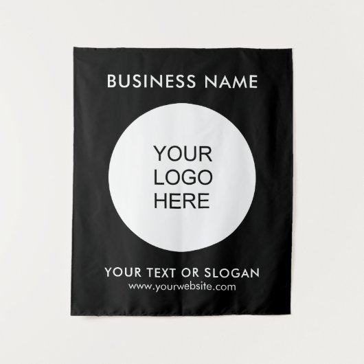 Vorlage für das Party für Kundenereignisse Schwarz Wandteppich (Vorderseite)