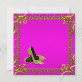 Vorlage für das Party "Hot Pink Gold Glitzer High  (Rückseite)